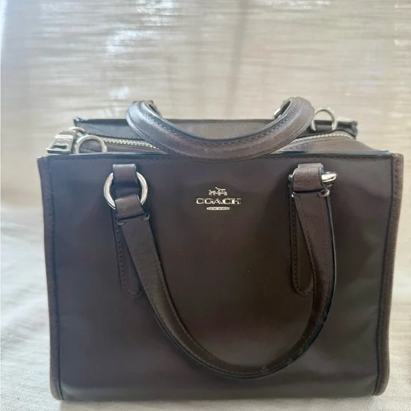 Coach Dark Brown Leather Crosby Carryall - Picture 6 of 10